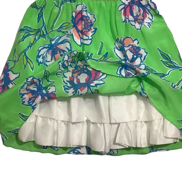 Lilly Pulizer Floral Print Langley Dress Mini Strapless Silk Cotton Blend - Picture 5 of 14